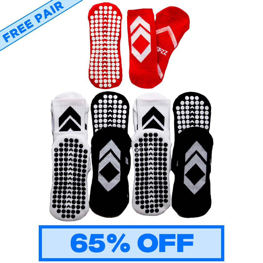 Stepzz Grip Socks for , , SKU:the - elite - pack - quadra - pack - 1 - free - pair - 2, available at Stepzz